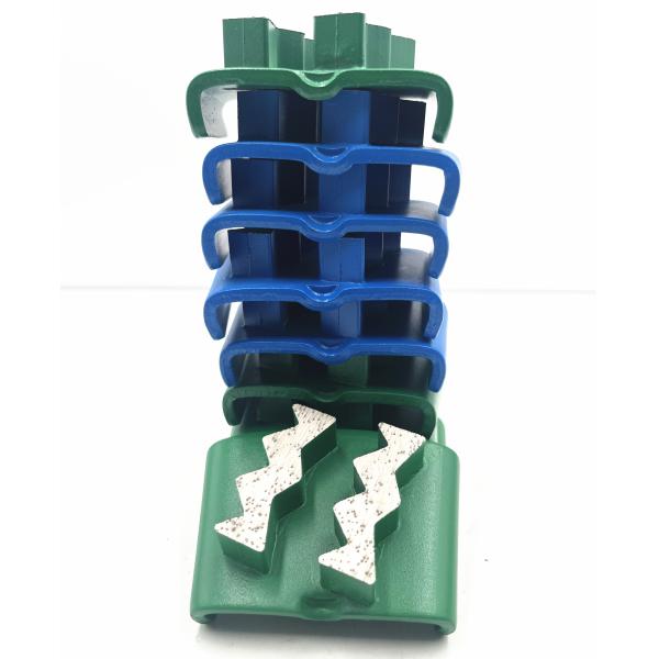 HTC EZ Change Slide On Double Aggressive Diamond Segments Metal Bonded Concrete Terrazzo Floor Preparation Rough Grinding Shoes