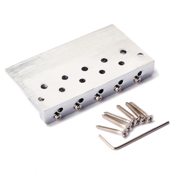 5 String Guitar Bridge Set Zinc Alloy Electric Bass Guitar Bridge With Wrench