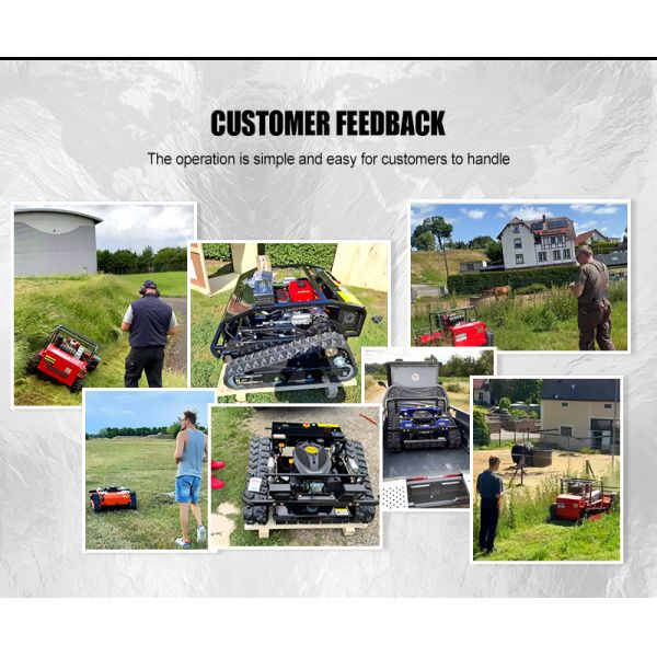 US Spot CE All Terrain Crawler Remote Control Lawn Mower, High Slope Mountain Land Clearing, Large Cutting Blade