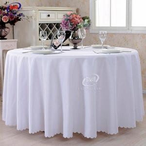 Buy cheap 60 Inch Polyester Round Table Cloth Cover For Dining Table product
