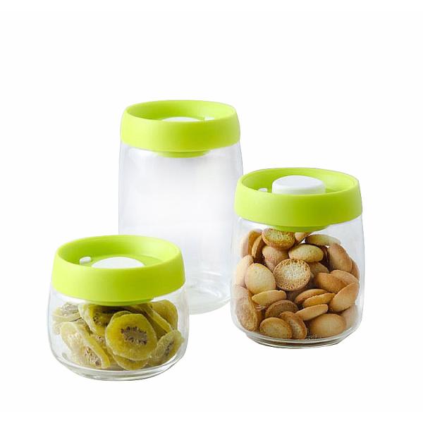 Press Vacuum Storage Box Empty Glass Jars Household Moisture Proof Eco Friendly