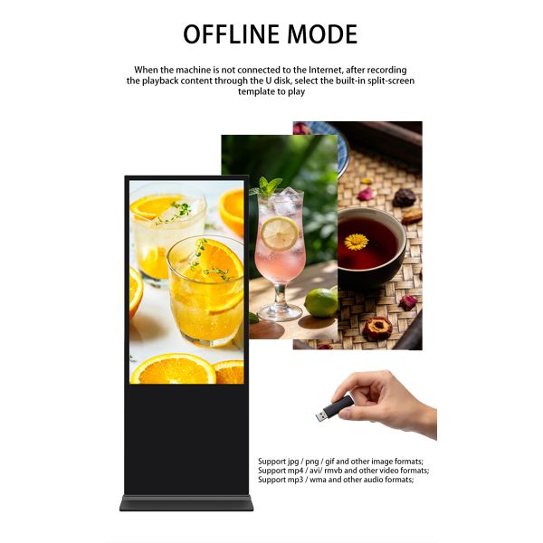 43 Inch High Definition Floor Standing Advertising Display Interactive Touch Screen Kiosk for Retail