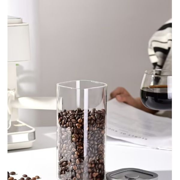 OEM Clear Borosilicate Glass Jar Airtight Food Storage Canister Refrigerator Organize