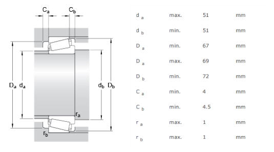 Bore Diameter 45mm Open Type Tapered Roller Bearing 32009 32009A 32009JR 32009X / Q