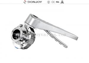 Buy cheap Manual clamped sanitary buttterfly valves with stainless steel handle product