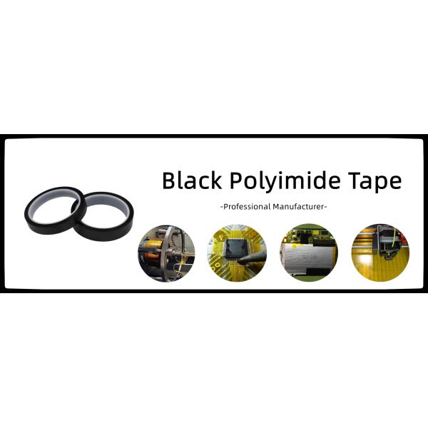 500mm Width Black Polyimide Adhesive Tape High Temperature Resistant