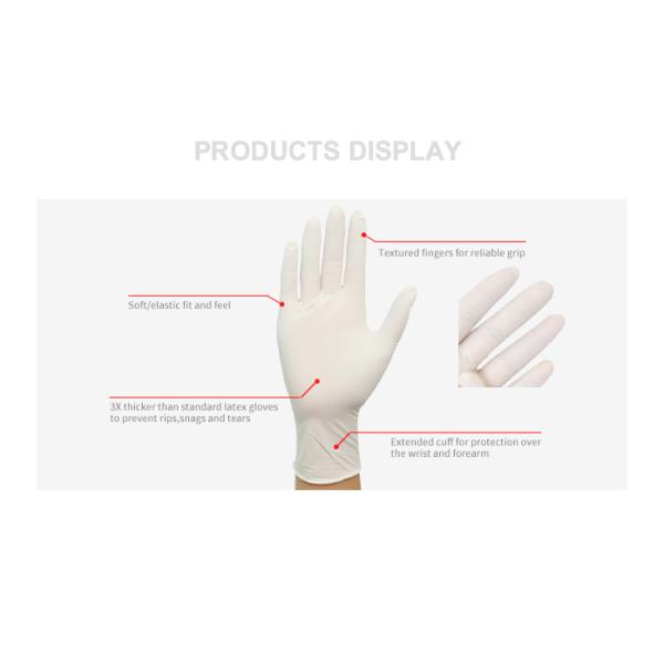 Protective Disposable Latex Gloves Powder Free AQL1.5 AQL2.5 AQL4.0 Grade