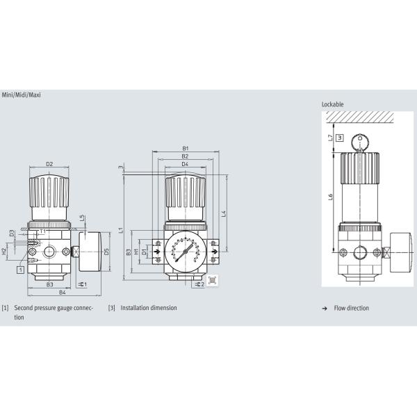 LR-3/8-D-MINI-MPA FESTO Pressure Regulating Valve 1.6MPa