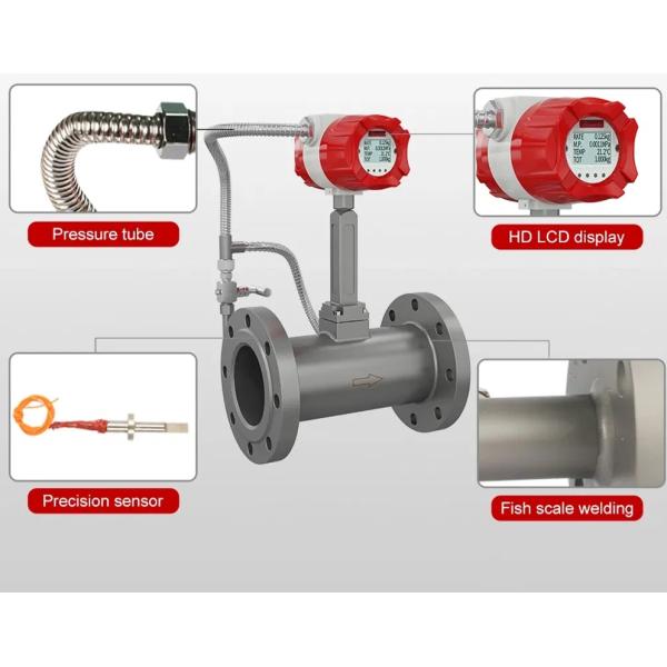 DN15-DN1000 Vortex Flow Meter Karman Principle Gas Liquid Steam Sensor
