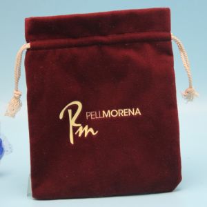 Buy cheap Soft Jewelry 10x15cm Velvet Drawstring Bag with printing logo product