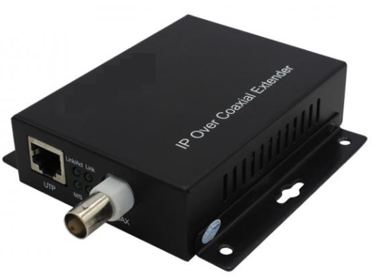 PoE + Ethernet over Coax (EOC) Converter 10/100mbps 1.5km 1 BNC and 1 Ethernet Port