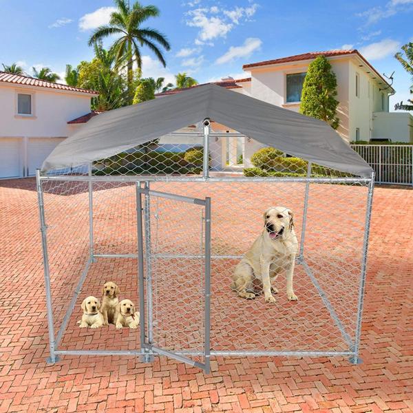 Dog Cage Dog Kennel Cover Weathergard large all Season Run Roof Perfect Fit outdoor Cages and Pens 2x2x1.6m