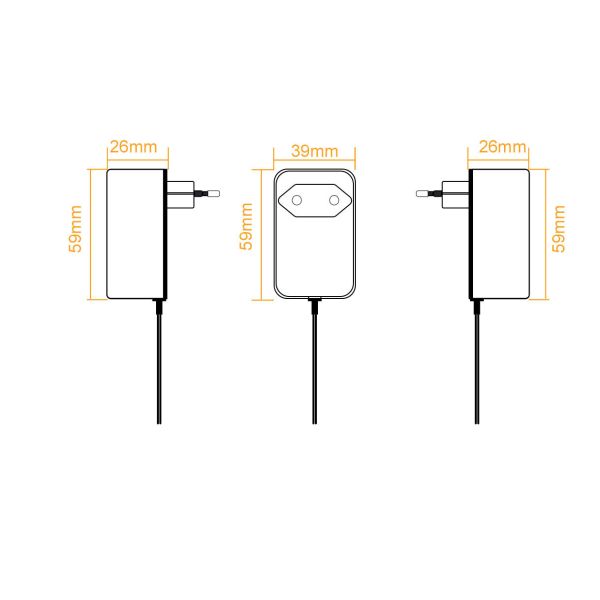 15W KC Certified Wall Power Adapter with 3-Year Warranty and Multiple Output Options