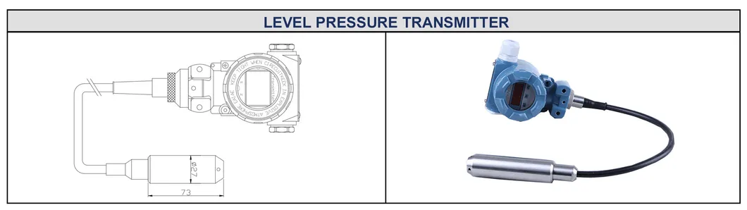 4-20mA Diffused Silicon 0.25%F.S Submersible Water Level Sensor Transmitter BH93420