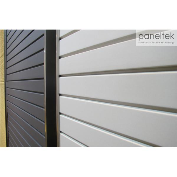 Ventilated Facade Exterior Wall Cladding Panels Grooved Shape Terracotta Panels