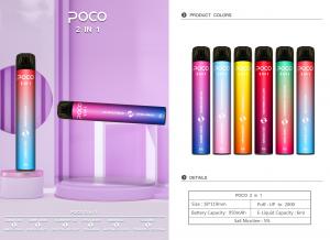 China POCO 2 In 1 Salt Nic Disposable Vapes Pen 2000puff 6ml E-Liquid on sale