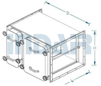 Radiological Protection Terminal HEPA Filter Housing Protect Environment Safety