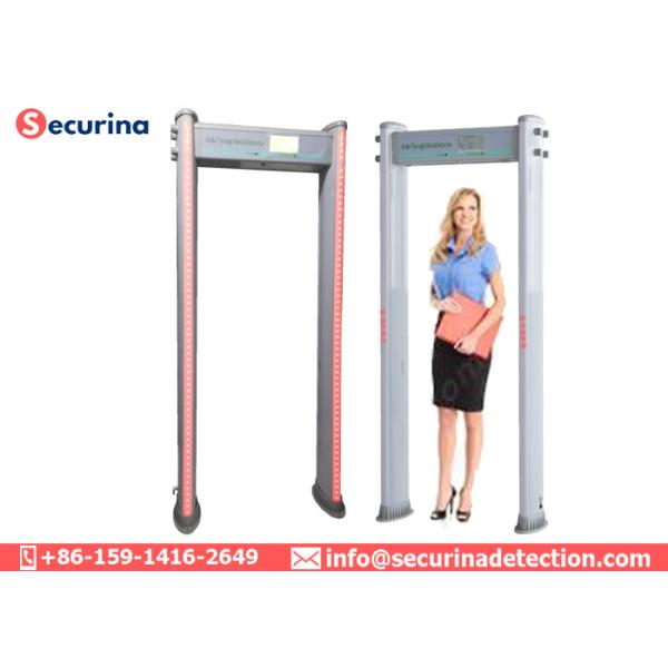Elliptic Column Door Frame Security Check Equipment , Walk Through Metal Detector