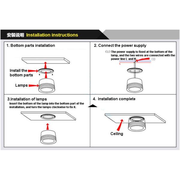 4000K AC230v surface-mount lights LED downlight cree COB ceiling light with CE RoHs