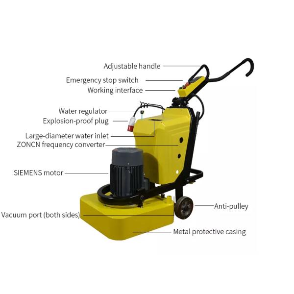 7.5KW Edge Small Floor Terrazzo Polisher Concrete Floor Grinding Machines Surface 630/700mm