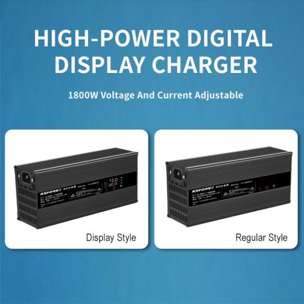 2800W Smart DSP Charger Adjustable Voltage and Current 10-88V 1-30A Fully Compatible with Ternary Lithium Iron Lead-acid Batteries