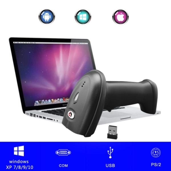 Black Case Handheld 2.4G 220mm 2D Imager Wireless Scanner