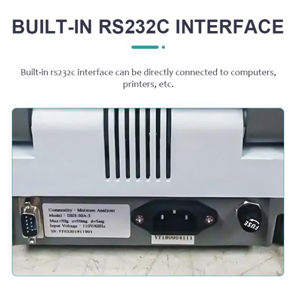 Halogen Moisture Analyzer for Rapid Water Content Detection in Tea Wood Grain and Grain