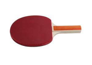 China Children Table Tennis Bats 5 Ply Poplar Wood Red Orange Handle Small Size Grip on sale