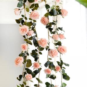 Buy cheap Bendable Fake Wedding Flowers Silk Rose Vine Realistic Apparence product