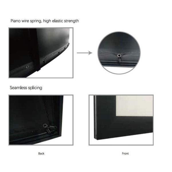 Customised TV Arc Frame Projection Screen Retractable Wall Mounted
