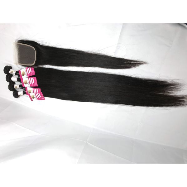 8"-30" Peruvian Human Hair Weave / Unprocessed Real Straight Hair Extensions