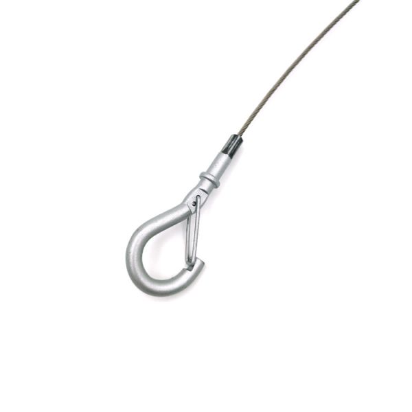 Looping Cable Gripper With A Snap Hook Hanging Wire Systems For Ventilation Duct Suspension Wire Kits