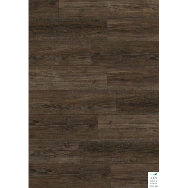 Mildew LVT Vinyl Flooring , Dark Wood Vinyl Plank Flooring PVC Material
