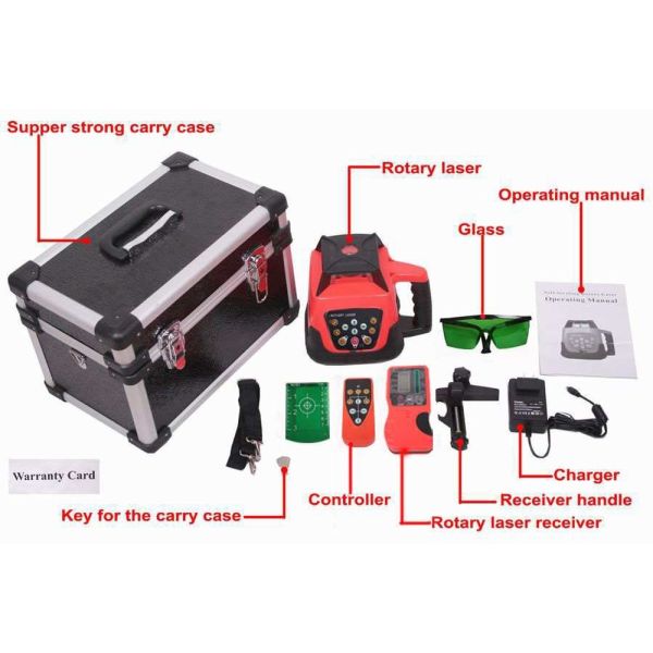 Automatic Electronic Rotary Laser Level Tools 360 Degree Self Leveling