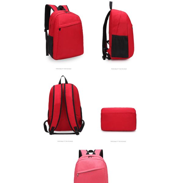 Factory wholesale custom logo solid color leisure fashion school students waterproof backpack school bag For Girls Boy Teenagers