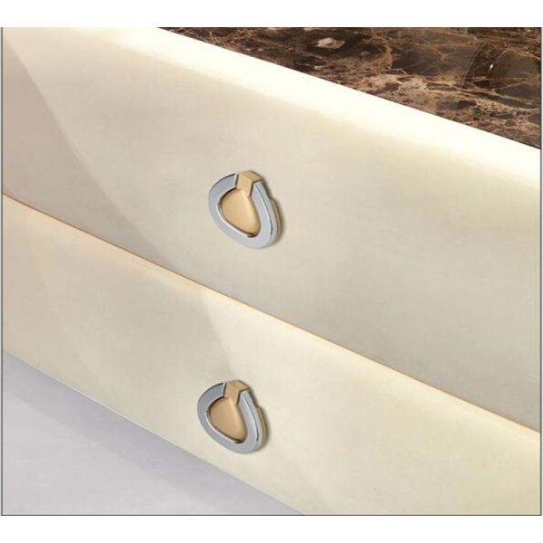 Brush Brass Hidden Drawer Pulls Kitchen Cabinet Knobs / Closet Square ring Pulls Furniture Fittings