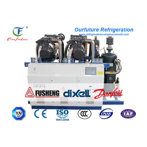 R404a Air Cooled Screw Chiller Tuna Fish -50 Centigrade Cooling