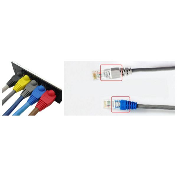 ABS Plastic Modular Plug Boot Red Cat6 FTP Shielded RJ45 Module