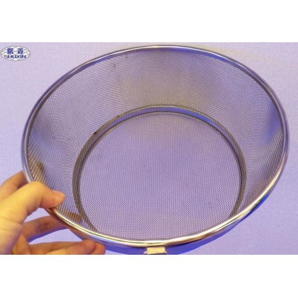 Customized Wire Mesh Fruit Basket , Metal Wire Basket Fruit Bowl For Home / Kitchen