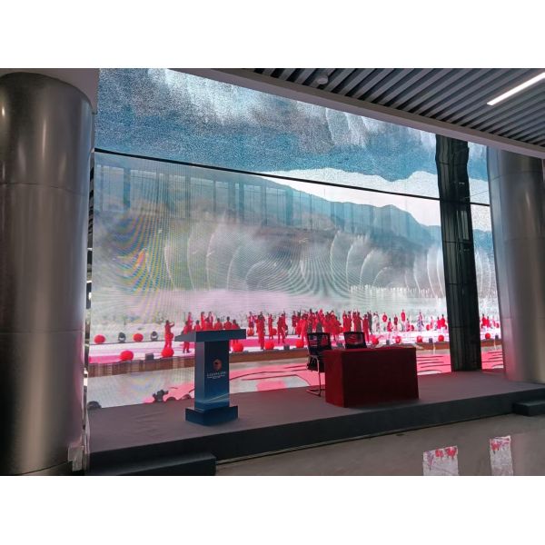 Factory Supply P3.91 LED Transparent Screen Indoor Grille LED Screen Display Wall