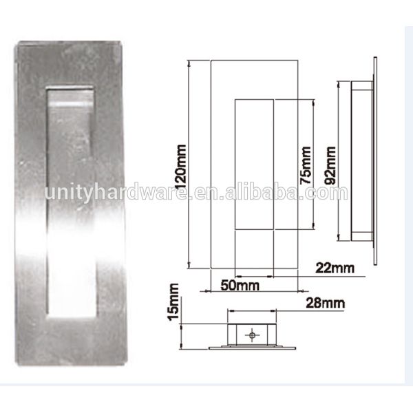Stainless Steel Flush Bolt Door Accessories for Fire Door Easy Installation Different Length Option