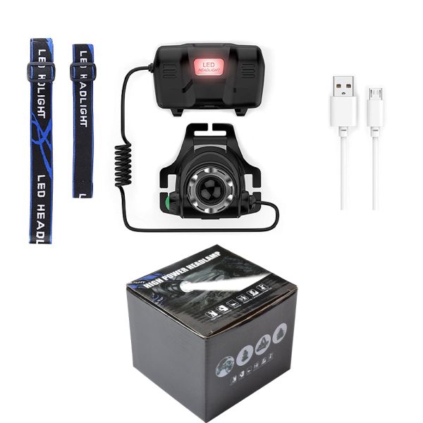 300 Lumens Brightness Waterproof IPX4 Adjustable Angle LED Headlamp Flashlight for Camping and Hiking