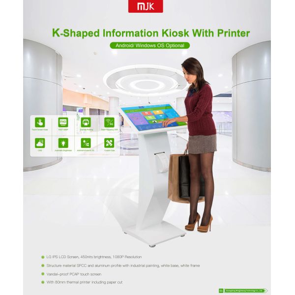 43-Inch Android Smart Video Touch Screen Kiosk Indoor Interactive Information Digital Display Board