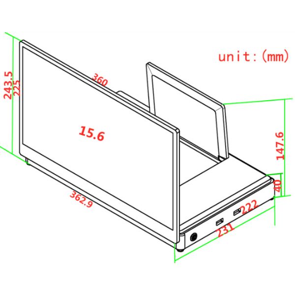 LCD Motorized Lifting Monitor Paperless USB Mircrophone Desktop Conference Terminal
