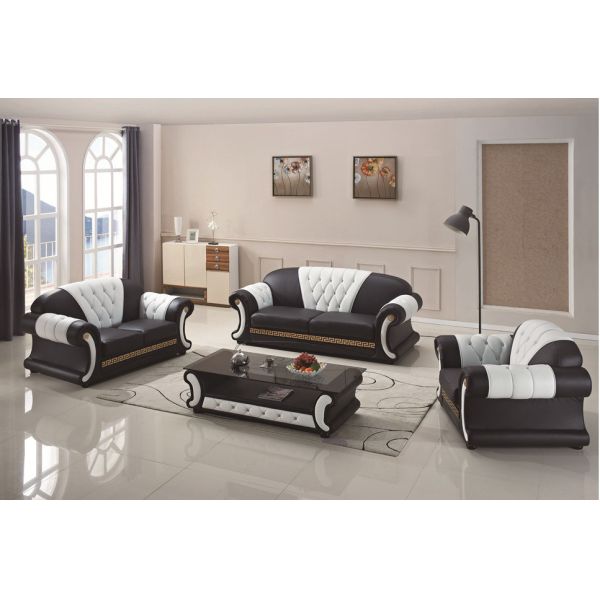 Grey Italian Leather Sofa Set PU Leather Modern Design Various Models