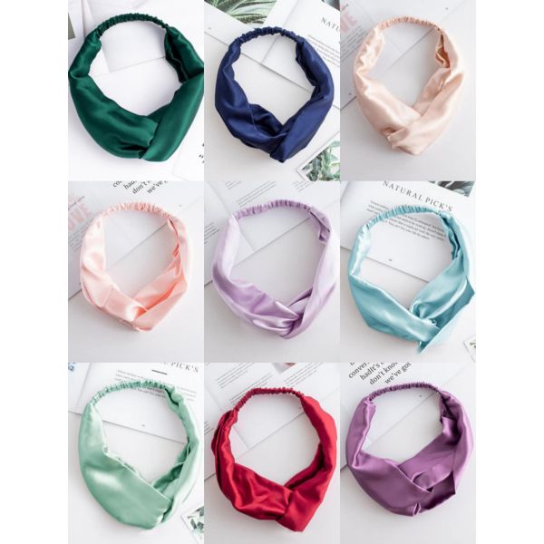 Warrens Girls Elastic Mulberry Silk Headband For Washing Face