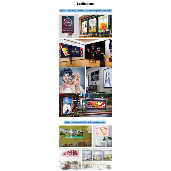 Advertising Printer Inkjet Type Printer with Xp600 Printhead for CMYK Flex Banner Indoor Outdoor Advertising Printing Machine