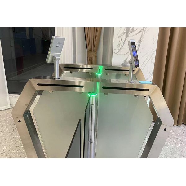 Security Access Control Swing Barrier Gate Aluminum Alloy Casing Face Recognition