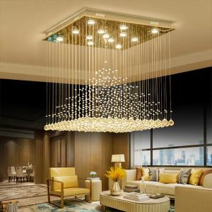 China Hardwired Contemporary Crystal Chandelier Ceiling Light 82-265 Volts on sale