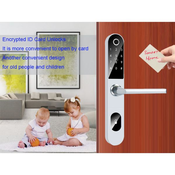 Slim European Standard Mortise Smart Fingerprint Door Lock With TT LOCK APP